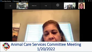 Animal Care Services Advisory Committee Meeting, 01/20/2022