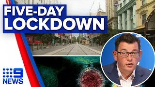 Coronavirus: Victoria plunges into five-day lockdown | 9 News Australia