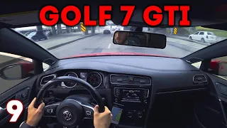 Golf 7 GTI по городу от первого лица. Авария BMW X5M