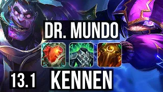 MUNDO vs KENNEN (TOP) | Rank 5 Mundo, 3/2/8 | KR Master | 13.1