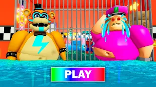 WATER NIGHTMARE MODE! FNAF FEDDY BARRY'S PRISON RUN! Scary OBBY Walkthrough FULL GAME #roblox #obby