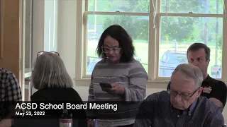 ACSD Board Meeting 5/23/22