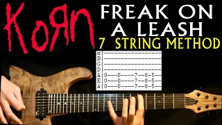 Korn Freak On A Leash 7 String Guitar Lesson / Guitar Tabs / Tutorial / Guitar Chords / Guitar Cover