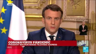 Coronavirus Pandemic: French president Emmanuel Macron makes televised address