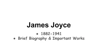 James Joyce || James Joyce Biography and Literary Works || James Joyce Biography || Biography