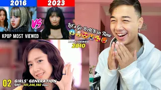 Top 10 Most Viewed KPOP Music Videos Each Year - (2010 to 2023) | REACTION | BTS BLACKPINK Dominates