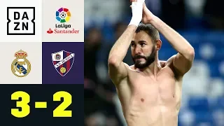 Karim Benzema schießt Real spät zum Sieg: Real Madrid - Huesca 3:2 | La Liga | DAZN Highlights