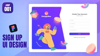 Sign Up Page Design in Figma | Daily UI Design Challenge | Day - 01