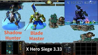 X Hero Siege 3.33, Shadow Hunter & Blade Master Extreme, Level 4 Impossible ,8 ways Dual Hero