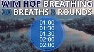 Wim Hof Guided Breathing Session - 5 Rounds 30 Breaths For Complete Beginners Prolonged No Talking