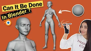 Sculpting Stylized Female Character In Blender - Sculpting Process Timelapse