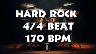 4/4 Drum Beat - 170 BPM - HARD ROCK - Lets Jam