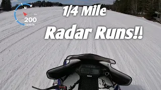 How Fast Can We Go? Snowmobile Radar Runs!!