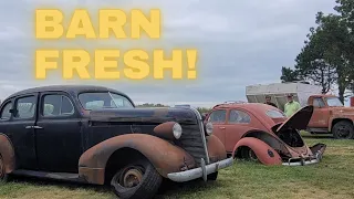Barn Find VW Beetle, Pontiac, Ford truck & more at Kansas Farm Auction! + Vintage toys & bicycles!