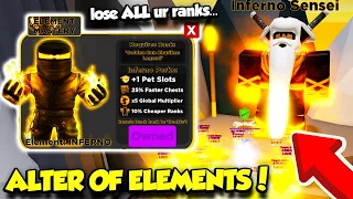 MASTERING THE ELEMENTS IN THE ALTER OF ELEMENTS NINJA LEGENDS UPDATE AND BECOMING OP!! (Roblox)