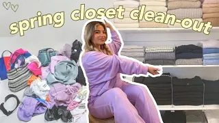 Spring CLOSET CLEAN-OUT: declutter and organize with me to welcome spring 🌷🧺