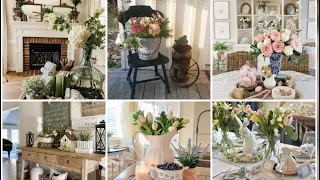 Spring elegant Vintage style decoration ideas,Beautiful spring vintage rustic cottage #springdecor