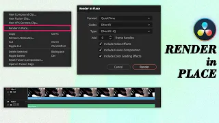 Render in Place: improve PERFORMANCE in DaVinci Resolve 18 | vs. Render cache comparison