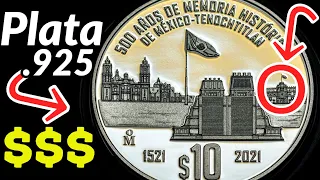 Una moneda de  plata  MUY ESCASA y VALIOSA:  Memoria Histórica de México - Tenochtitlan