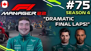 F1 MANAGER 22 | DRAMATIC FINAL LAPS! | Aston Martin CAREER MODE #75 | F1 Manager 2022