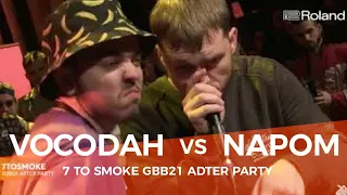 VOCODAH🇺🇲 VS NAPOM🇺🇸 7 TO SMOKE GBB21 AFTER PARTY #GBB21 #BEATBOX #SWISSBEATBOX