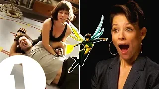 "I did trap Paul Rudd in my crotch!" Evangeline Lilly on The Wasp's kick-ass fighting style.