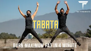 4 MINUTE FAT BURNING TABATA WORKOUT | BURN MAXIMUM FAT | AT-HOME WORKOUT