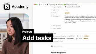 Adding tasks to a project