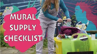 MURAL Painting SUPPLIES CHECKLIST for beginners | Packing list for a mural job, tips and materials