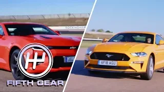 Ford Mustang V8 GT VS Chevrolet Camaro V8 - The Track Test! | Fifth Gear