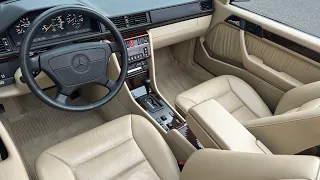 1995 Mercedes-Benz E320 Cabriolet Midnight Blue 31k miles drive video 2/5/23