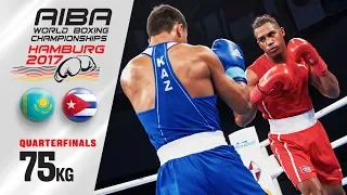 Quarterfinals (75kg) LOPEZ Arlen (Cuba) vs AMANKUL Abilkhan (Kazakhstan)