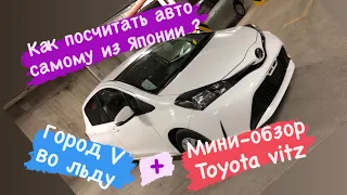 Как посчитать авто из Японии самому? / VITZ KSP130 Обзор "малыша" / Ледяной дождь Владивостока