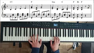 Gdzie strumyk płynie z wolna - Piano tutorial + Sheet