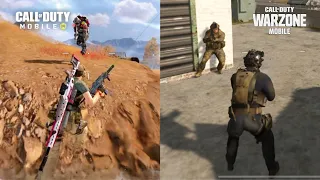 WARZONE MOBILE TPP VS CALL OF DUTY MOBILE ,Comparison of the third person!!!