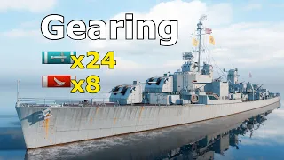 World of WarShips Gearing - 8 Kills 299K Damage