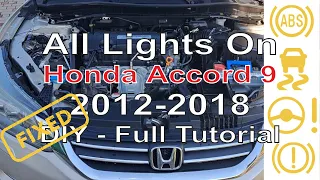 Honda Accord 9 2012-2018, How To Fix, All Warning Lights On, ABS, VSA, EPS, Brake System