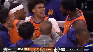 Cam Johnson banks BUZZER BEATER 3 to beat the Knicks😱 (Career high 38 points!!!)