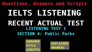 IELTS Listening Recent Actual Tests - Listening Test 1 - Section 4 (Public Parks)