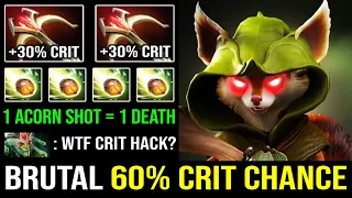 BRUTAL 60% CRIT RATE Carry Hoodwink 1 Acorn Shot = 1 Deleted with Double Daedalus & Desolator DotA 2