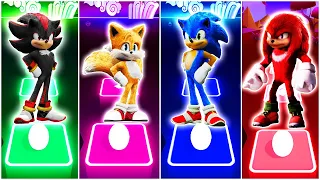 Shadow vs Tails vs Sonic vs Knuckles || Tiles Hopp EDM Rush