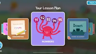 Endless Learning Academy - Lesson Plan 1st Grade Numbers 91 to 95 And with English States Lowercase