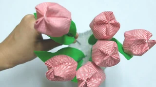 Tutorial  How to make fabric Tulips