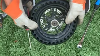 How to install solid tires on electric scooter