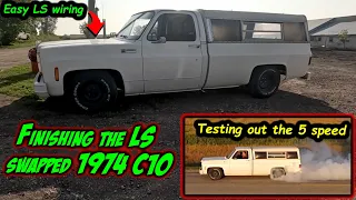 LS swapped 5speed 74 Chevy C10 FIRST DRIVE !