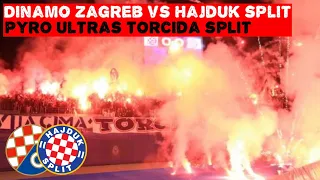 HUNDREDS Of Flares Thrown By Torcida Split | Dinamo Zagreb vs Hajduk Split 0-0 | 17-12-2023