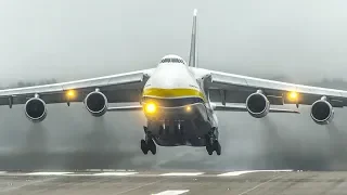 ANTONOV AN-124 LANDING + DEPARTURE - The MONSTER among PLANES (4K)