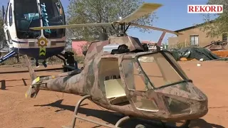 Man builds helicopter in back yard