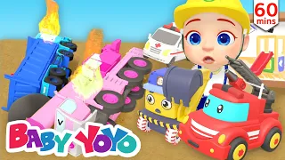 The Colors Song (Fire Trucks & Rescue Toy Cars) + more nursery rhymes & Kids songs -Baby yoyo