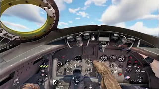 Вылет на реактивном бомбардировщике Canberra B.Mk.2 в VR шлеме в War Thunder. СБ режим.